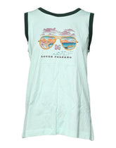 Dolce & Gabbana Light Green Graphic Print Sleeveless Tank T-shirt -   -  Dolce & Gabbana.